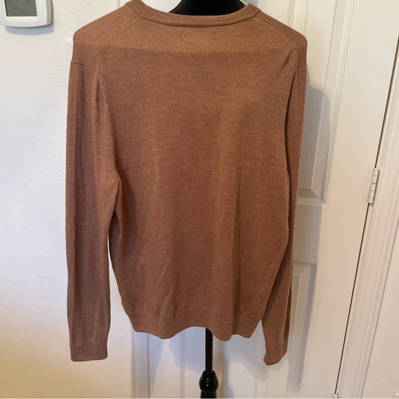 Nordstrom Rust-Brown Merino Crewneck Sweater - Picture 2 of 4